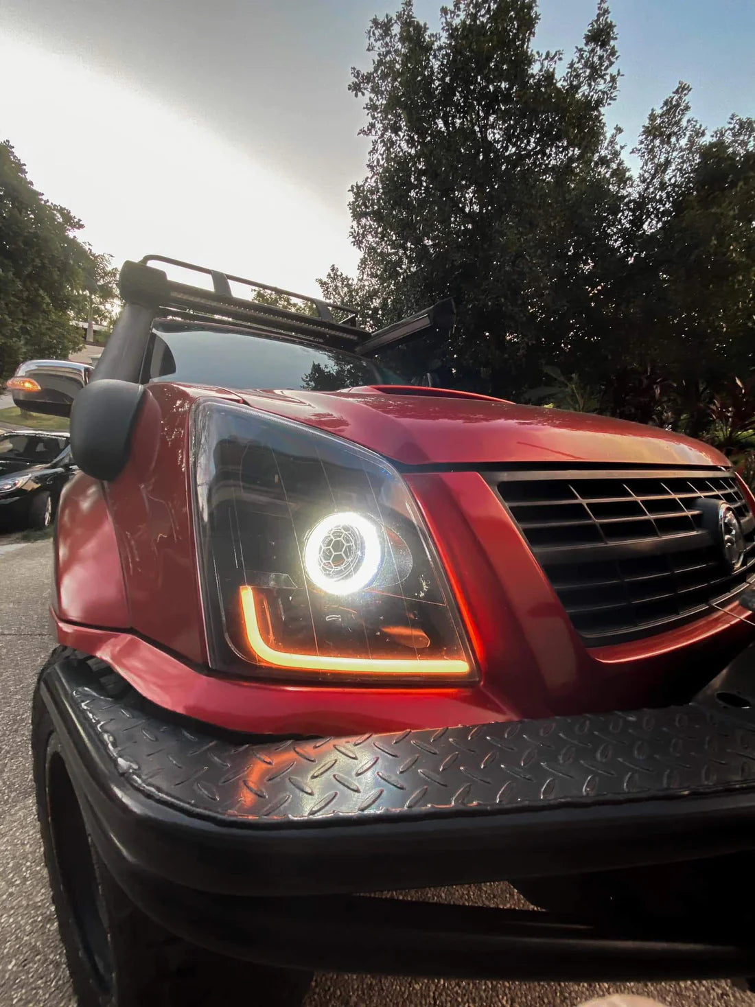 Isuzu Dmax 2008/Holden Rodeo Ra Series LT LX DX with White/Amber Halo Rings - Dan's Custom Car Lights