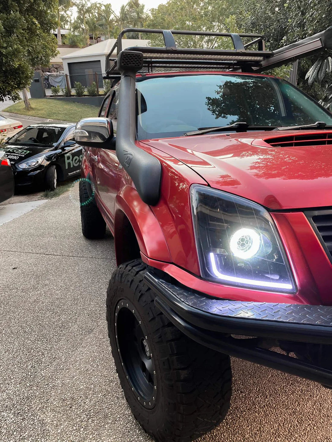 Isuzu Dmax 2008/Holden Rodeo Ra Series LT LX DX with White/Amber Halo Rings - Dan's Custom Car Lights