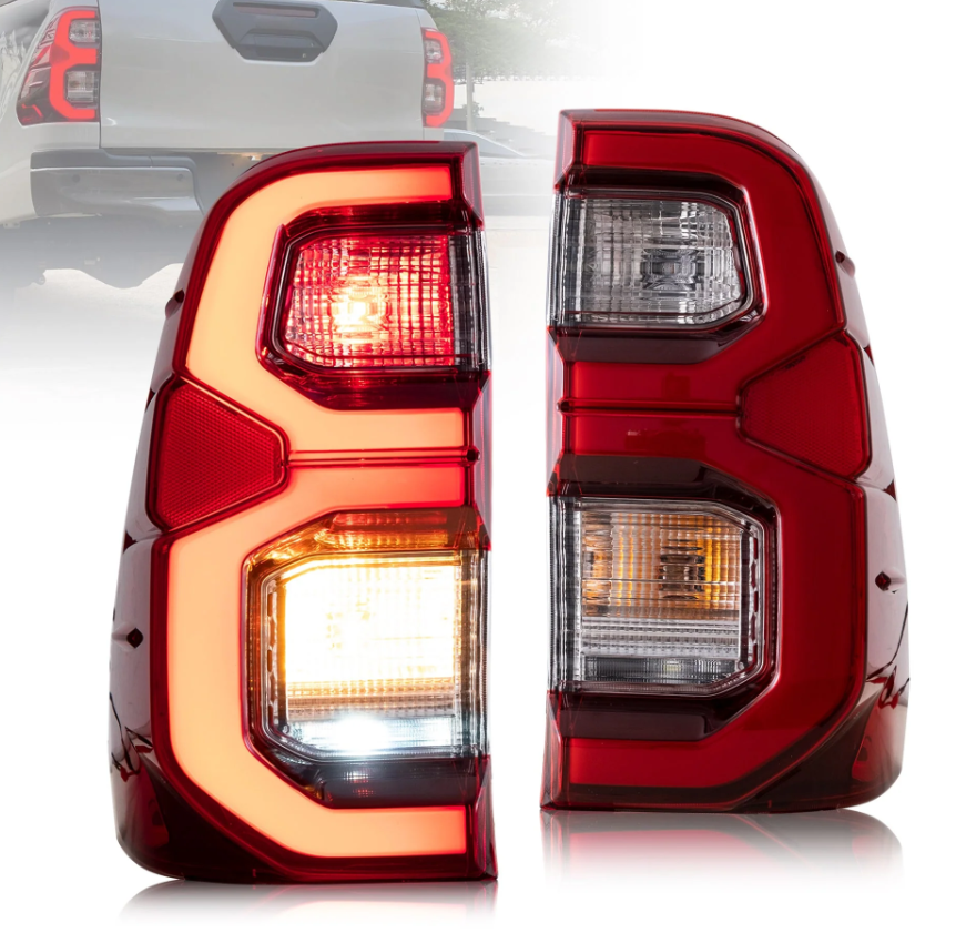 Toyota Hilux N80 SR5 GUN 2015-21 LED Tail Lights Red OR Smoked - Dan's Custom Car Lights
