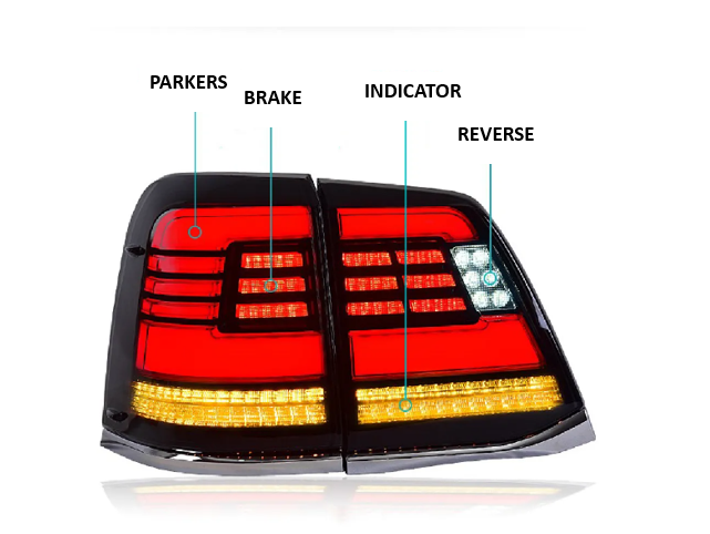 Toyota Landcruiser 200 Series DRL Smoke Full LED Pre Facelift 2007-2015 with start up Sequence - Dan's Custom Car Lights