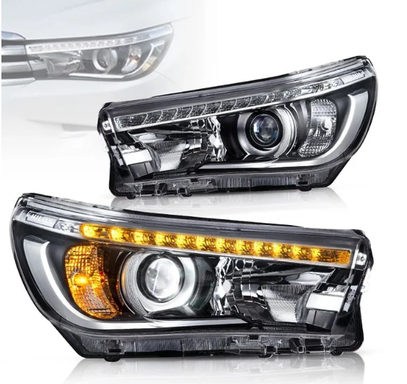 Toyota Hilux Projector Headlights with Sequential LED Indicator SR/SR5 2015-2022 - Dan's Custom Car Lights
