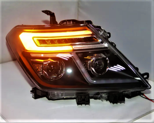 Nissan Patrol 2012-2018 Y62 Projector LED Black Headlights with DRL and Switchback Indicator Blinker - Dan's Custom Car Lights