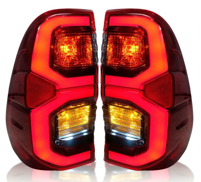 Toyota Hilux N80 SR5 GUN 2015-21 LED Tail Lights Red OR Smoked - Dan's Custom Car Lights