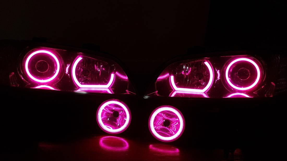 Holden VE Commodore S1 SSV Headlights with Quad RGB Halos and Matching Foglights - Dan's Custom Car Lights