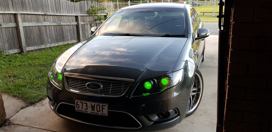Ford FG G6 FPV XT MK1/MK2 Headlights with Projectors, Halorings & Demon eyes - Dan's Custom Car Lights