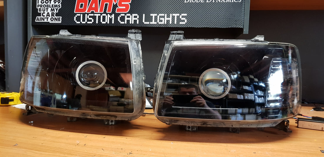 Ford RANGER PJ with Projectors and Multicoloured Halo rings - Dan's Custom Car Lights