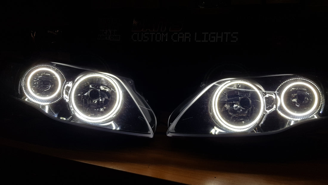 Ford Falcon FG G6 G6E XT MK1 with White/Amber Halo Rings - Dan's Custom Car Lights