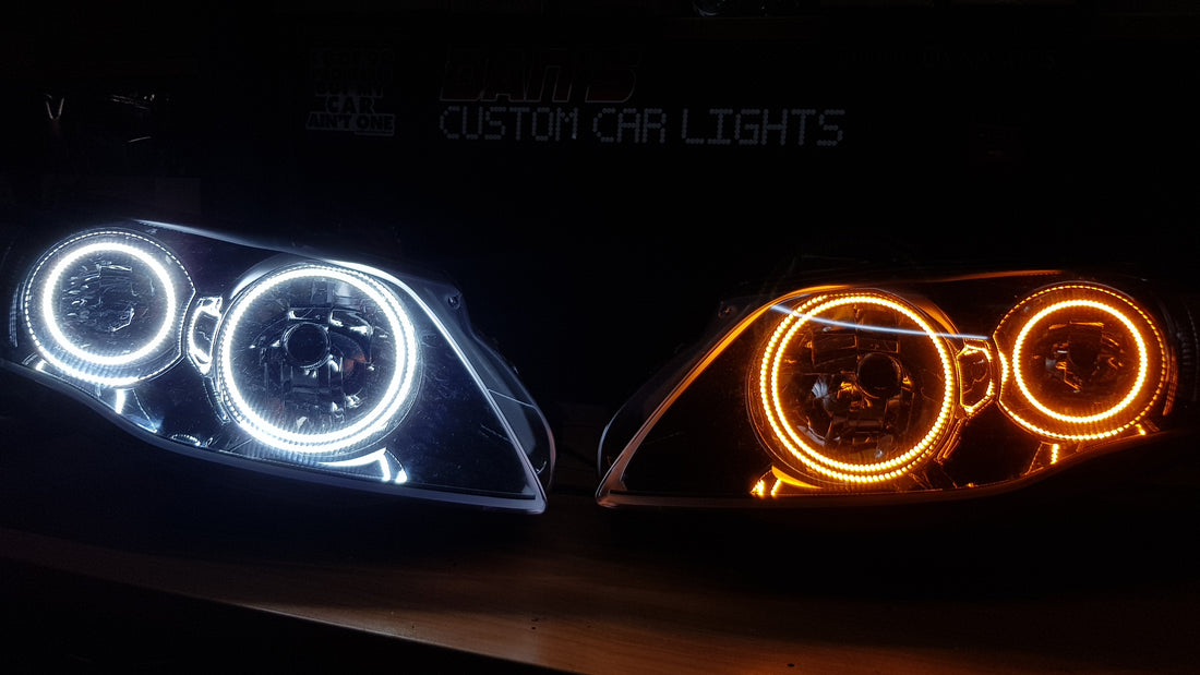 Ford Falcon FG G6 G6E XT MK1 with White/Amber Halo Rings - Dan's Custom Car Lights