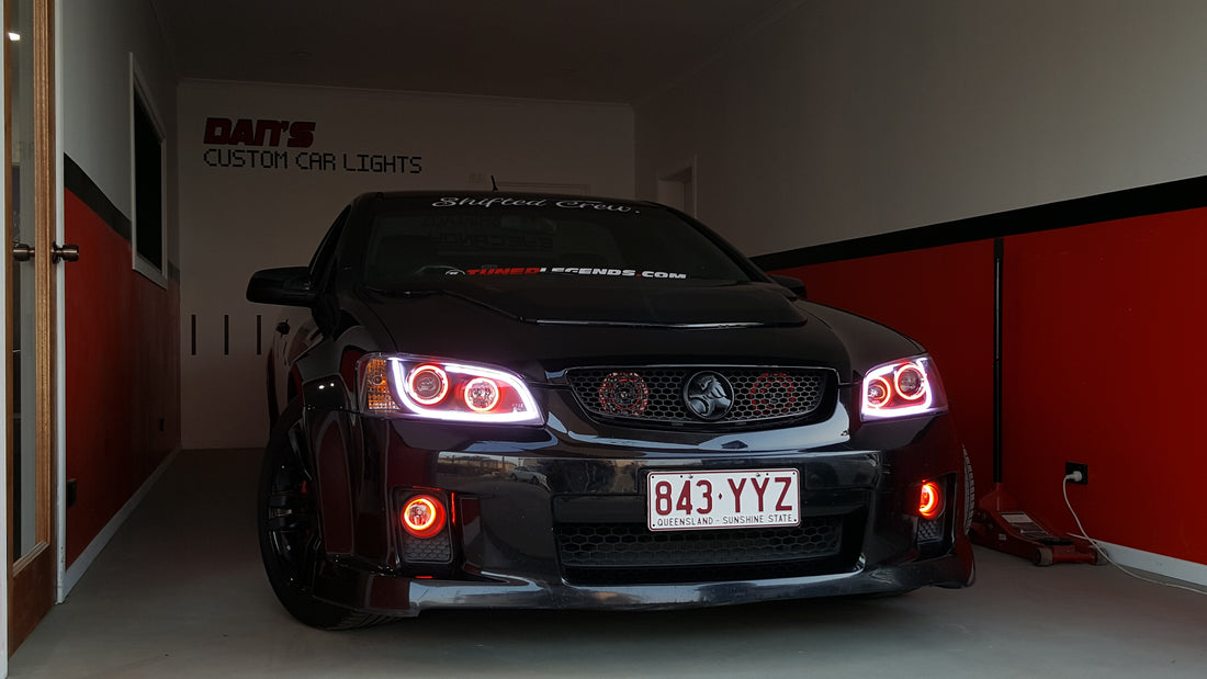 Universal 90mm Fog Lights with Multicolored LED Halo Rings - Dan's Custom Car Lights