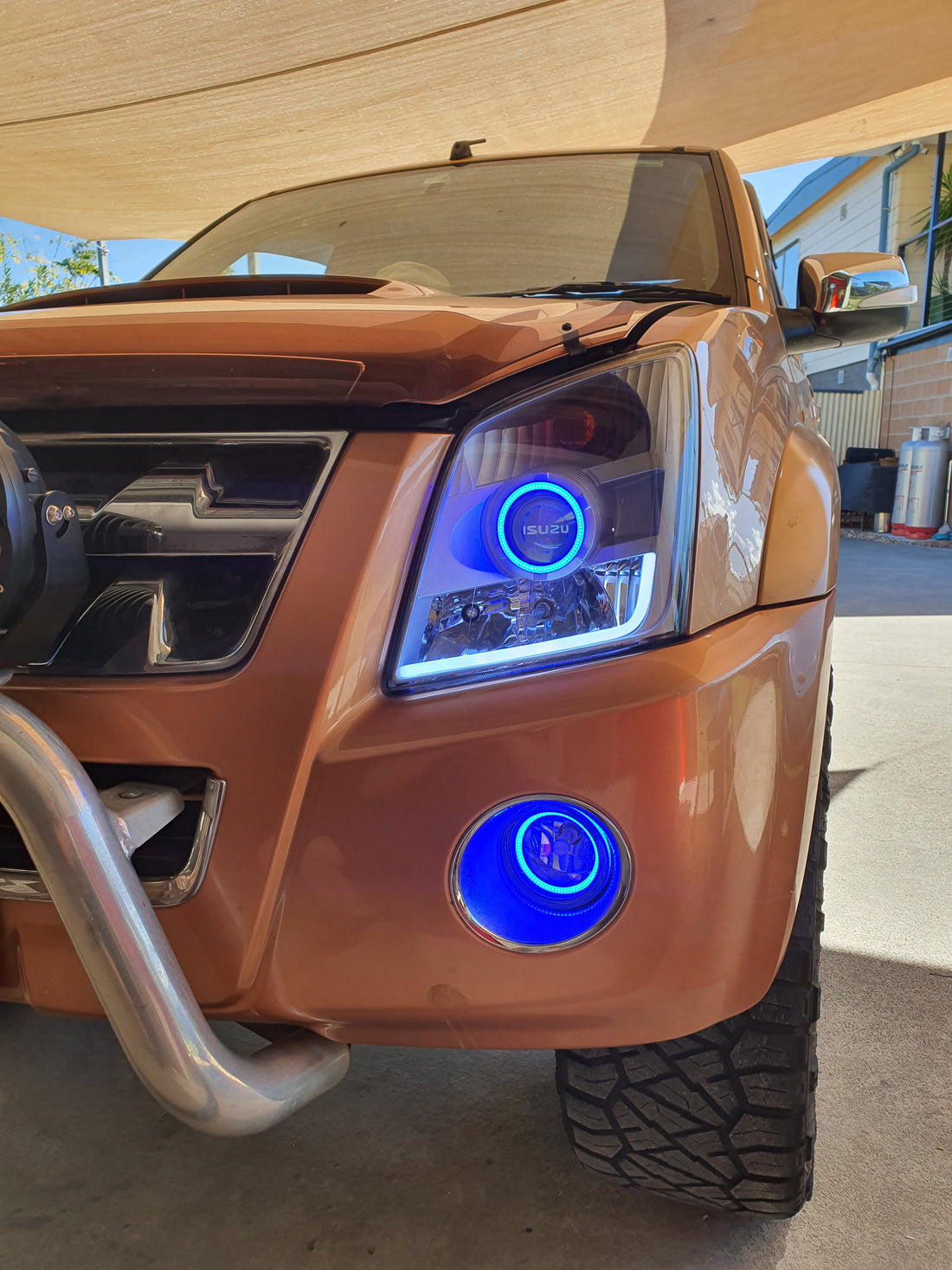 Isuzu Dmax 2008/Holden Rodeo Ra Series LT LX DX with Multicolored Halo Rings - Dan's Custom Car Lights
