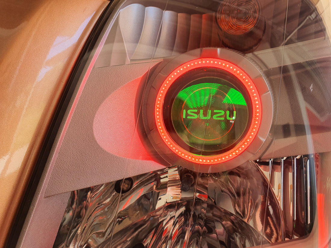 Isuzu Dmax 2008/Holden Rodeo Ra Series LT LX DX with Multicolored Halo Rings - Dan's Custom Car Lights