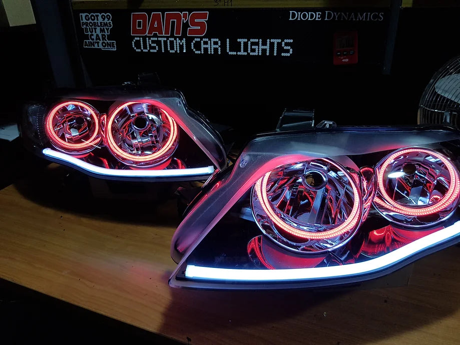 Ford FG MK1 G6/G6E FPV XT Quad RGB Halos & White DRL - Dan's Custom Car Lights