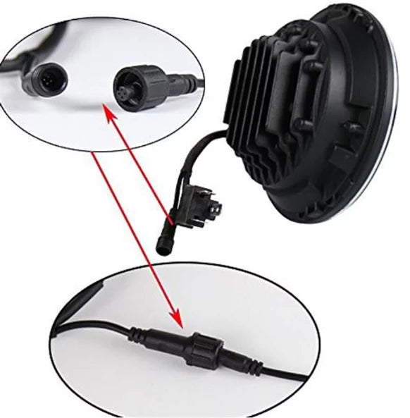 7" RGB LED Halo Rings Headlights App Controlled - Dan's Custom Car Lights