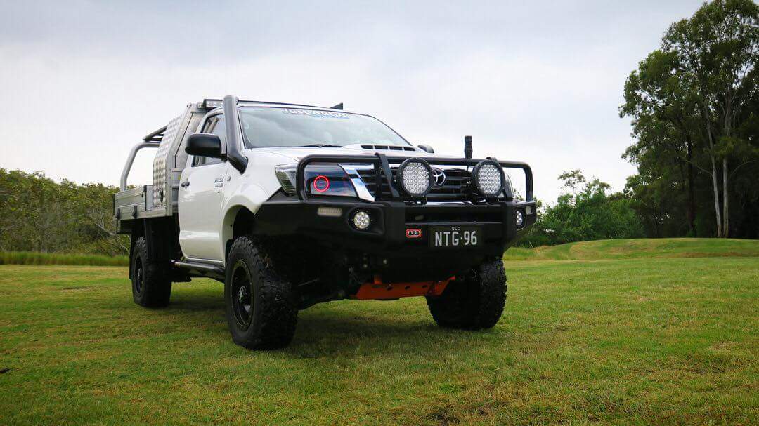 Toyota Hilux N70 2005-14 Headlights w/ Projectors Multicolored Halo Rings - Dan's Custom Car Lights