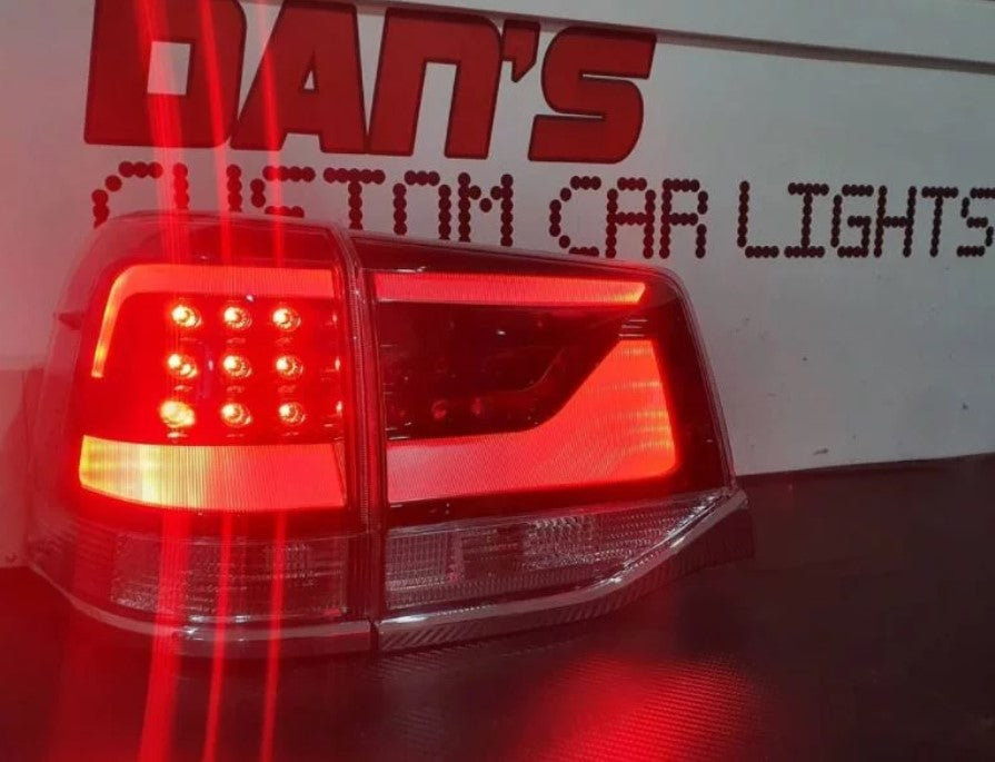Toyota Landcruiser 200 Series Chrome Tail lights 2015-2021 Facelift - Dan's Custom Car Lights