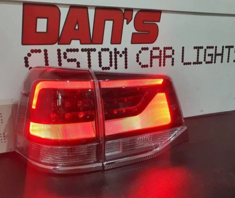 Toyota Landcruiser 200 Series Chrome Tail lights 2015-2021 Facelift - Dan's Custom Car Lights