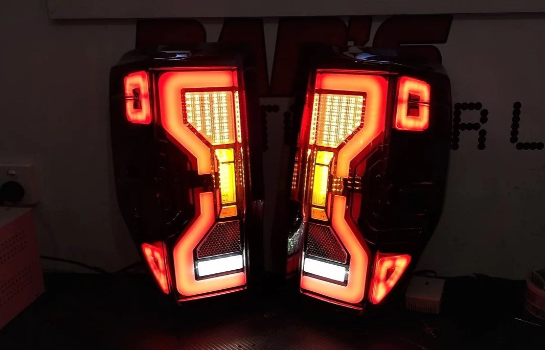 Ford Ranger Smoked LED Sequential Tail Lights Wildtrak Style PX Series 2012-2021 - Dan's Custom Car Lights