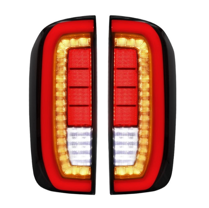 Nissan Navara NP300 D23 2015-2020 Smoked Full LED 3 Bar Tail Lights Smoked OR Red Lens Option - Dan's Custom Car Lights