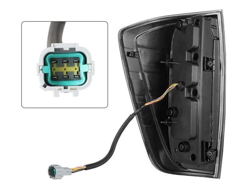 Nissan Navara NP300 D23 2015-2020 Smoked Full LED 3 Bar Tail Lights Smoked OR Red Lens Option - Dan's Custom Car Lights