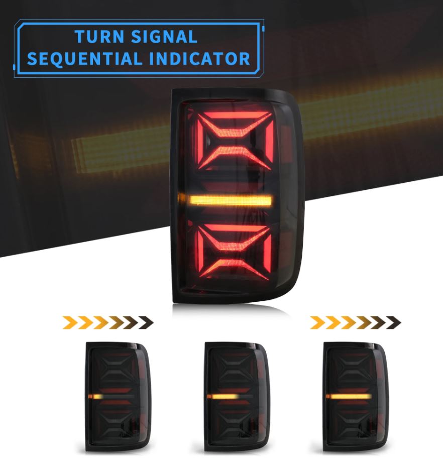 Volkswagen Amarok 2010-2021 Full LED Tail Lights With Sequential Turn Indicator - Dan's Custom Car Lights