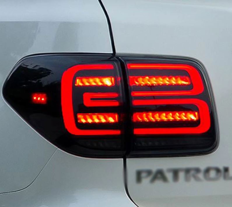 Nissan Patrol Y62 2010-2021 Smoked LED Tail Lights Start up Mode B Light - Dan's Custom Car Lights