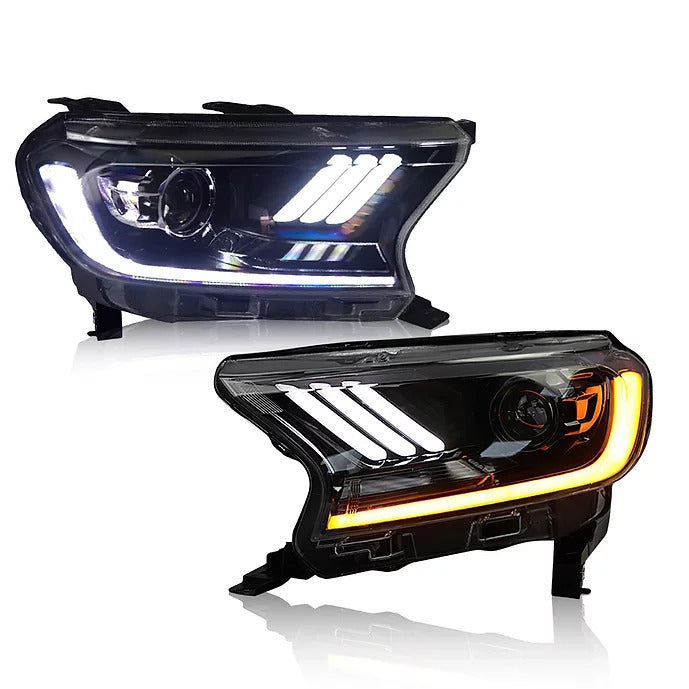 Ford Ranger PX2/PX3/Wildtrak Mustang Style Projector Headlights - Dan's Custom Car Lights