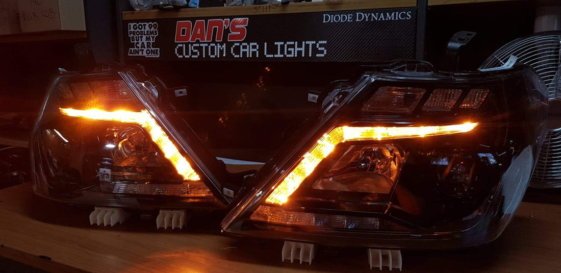Nissan Patrol Y62 Black Nismo Headlights with Switchback Sequential DRLs - Dan's Custom Car Lights