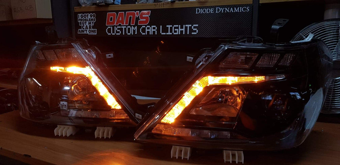 Nissan Patrol Y62 Black Nismo Headlights with Switchback Sequential DRLs - Dan's Custom Car Lights