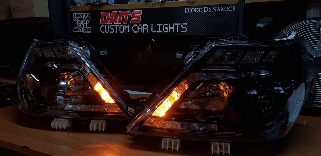 Nissan Patrol Y62 Black Nismo Headlights with Switchback Sequential DRLs - Dan's Custom Car Lights
