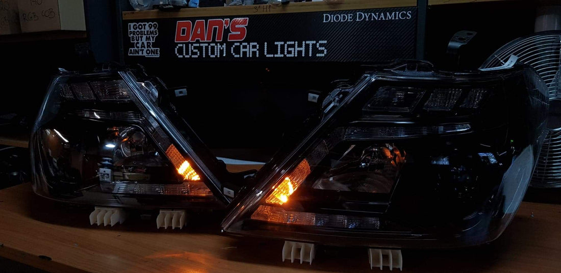 Nissan Patrol Y62 Black Nismo Headlights with Switchback Sequential DRLs - Dan's Custom Car Lights