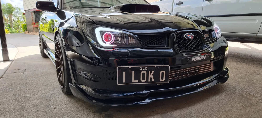 Subaru Impreza 05-07 DRL Style Headlights with Multicoloured Halo Rings - Dan's Custom Car Lights 