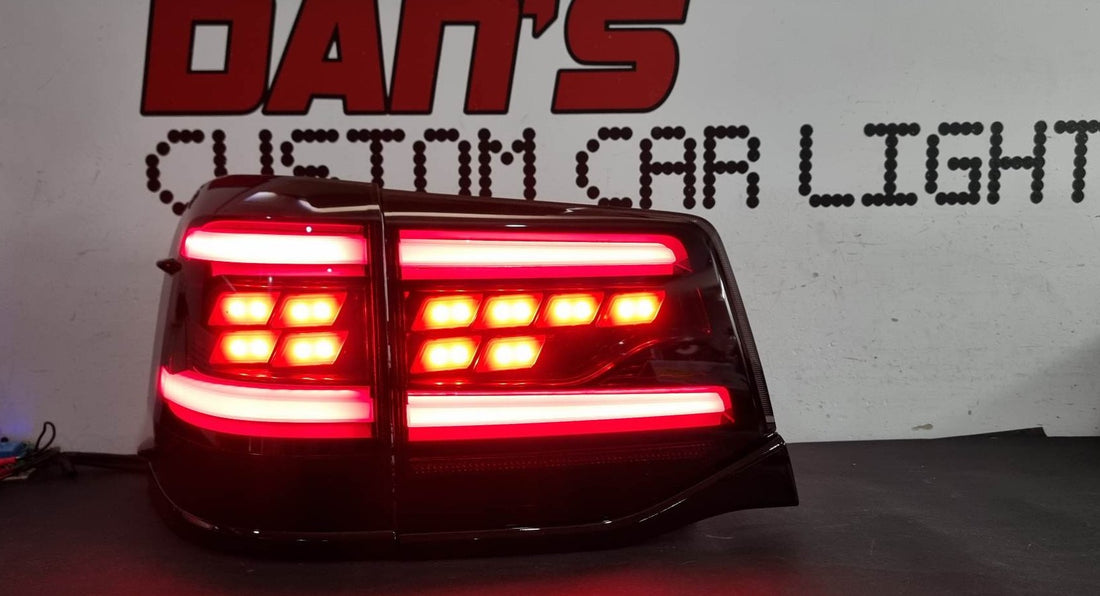 Toyota Landcruiser 200 Series Sequential Indicator Smoked or Red FULL LED Tail Lights - Dan's Custom Car Lights 