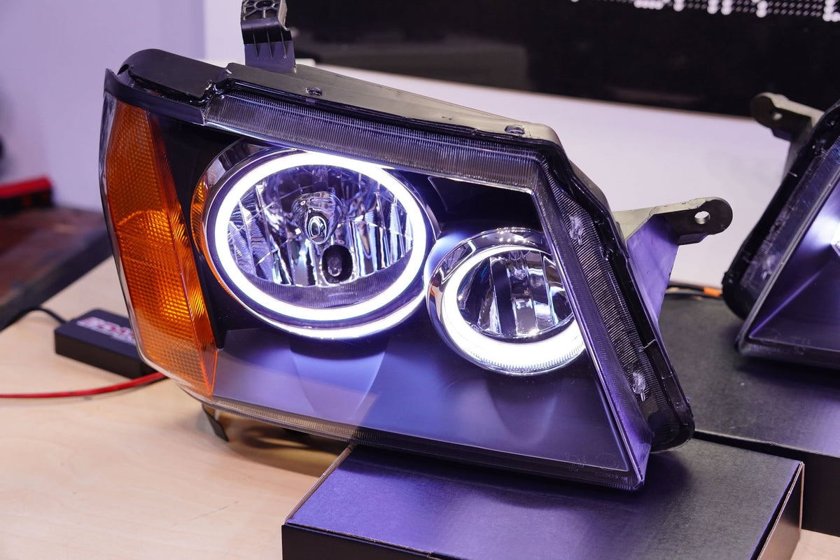 Holden RC Colorado Headlights with Multicolored Halo Rings