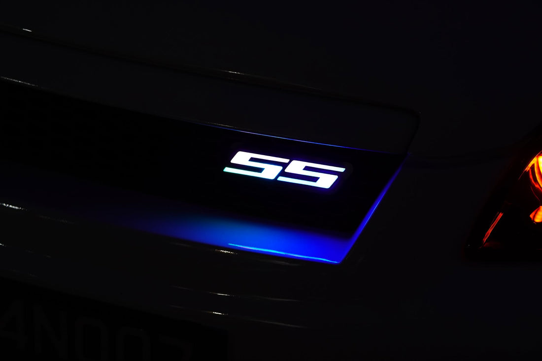 Multicolor Chasing LED SS Acrylic Badge