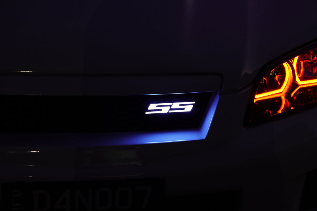 Multicolor Chasing LED SS Acrylic Badge
