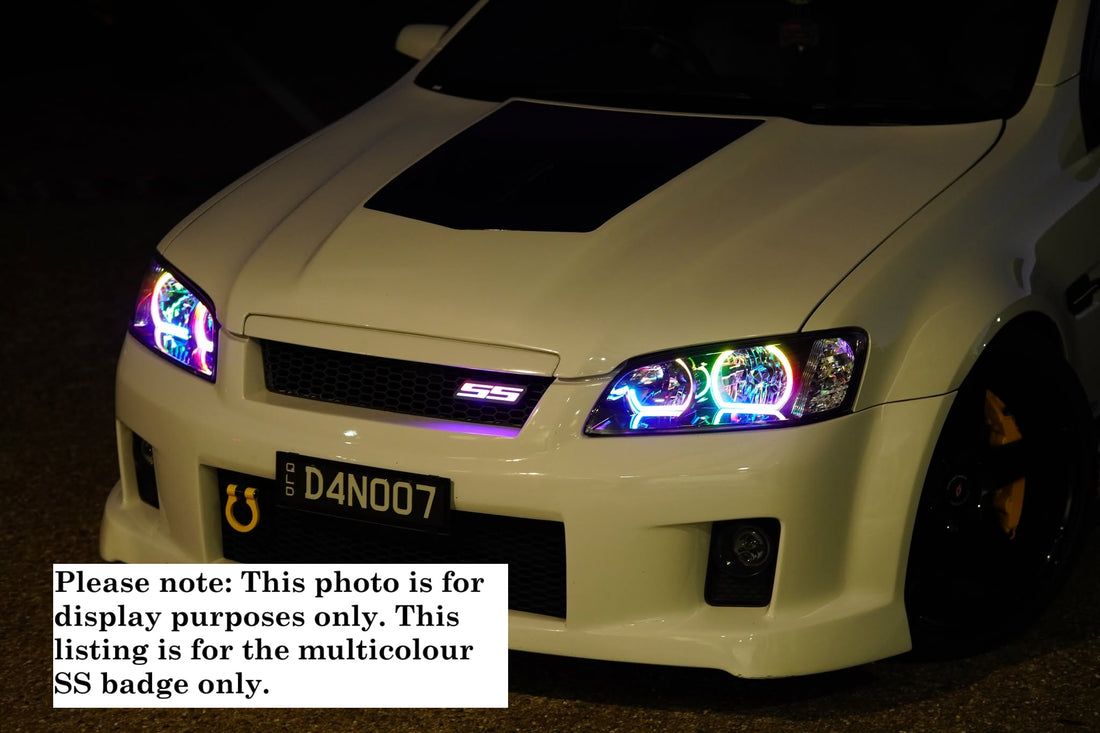 Multicolor Chasing LED SS Acrylic Badge