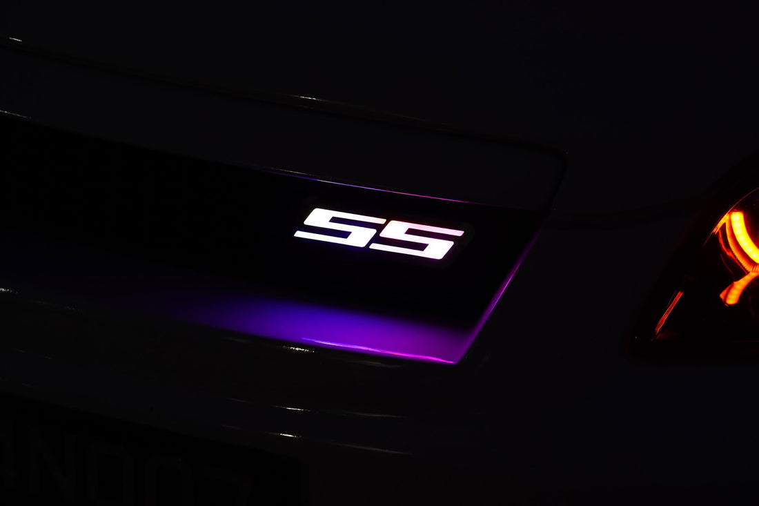 Multicolor Chasing LED SS Acrylic Badge
