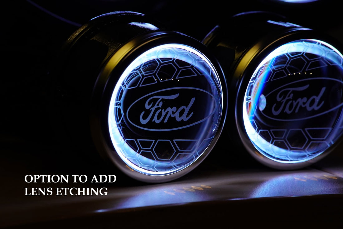 Projector Fog lights with Multicoloured Halos - Dan's Custom Car Lights 