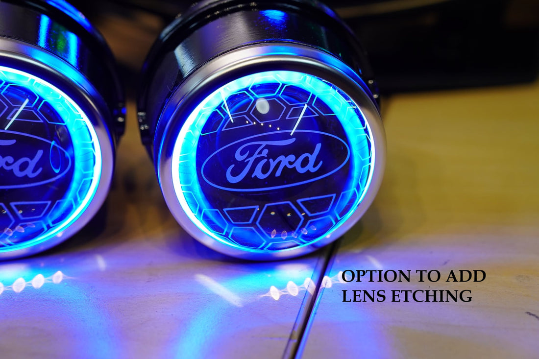 Projector Fog lights with Multicoloured Halos - Dan's Custom Car Lights 