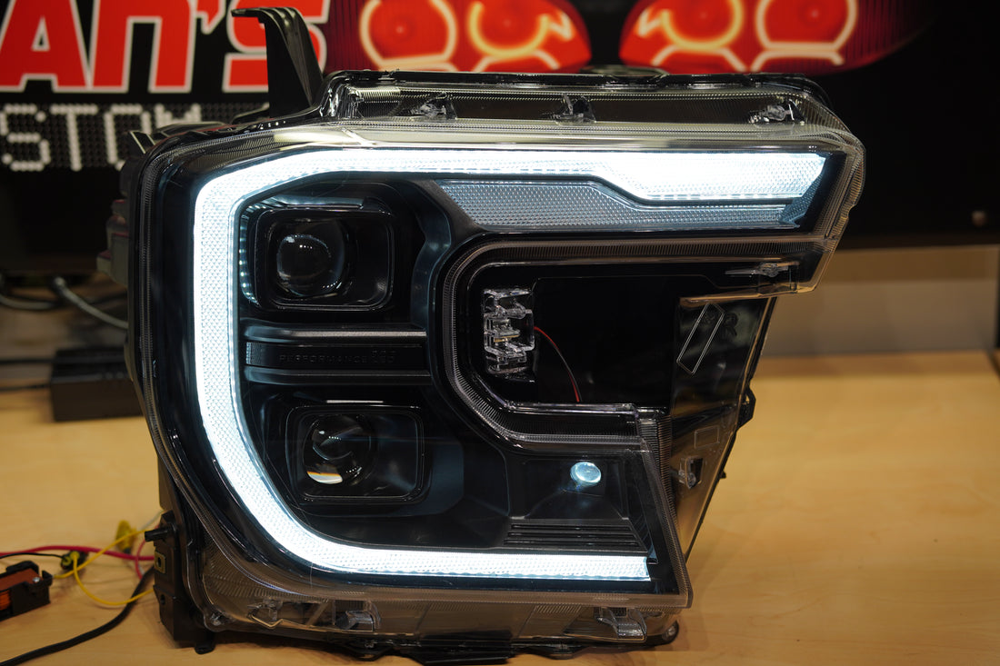 Ford Ranger Next Gen T9 XL XLS 2020 - onwards LED Sequential DRL Black Headlights Raptor Style with Start up mode - Dan's Custom Car Lights 