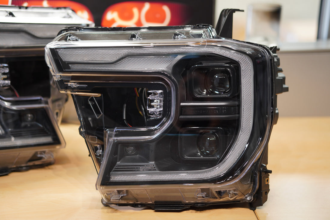 Ford Ranger Next Gen T9 XL XLS 2020 - onwards LED Sequential DRL Black Headlights Raptor Style with Start up mode - Dan's Custom Car Lights 