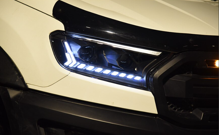 Ford Ranger PX2 PX3 MK2 MK3 2015-2021 Dual LED Projectors Sequential Start up DRL Wildtrak Raptor Audi Style Headlights - Dan's Custom Car Lights 
