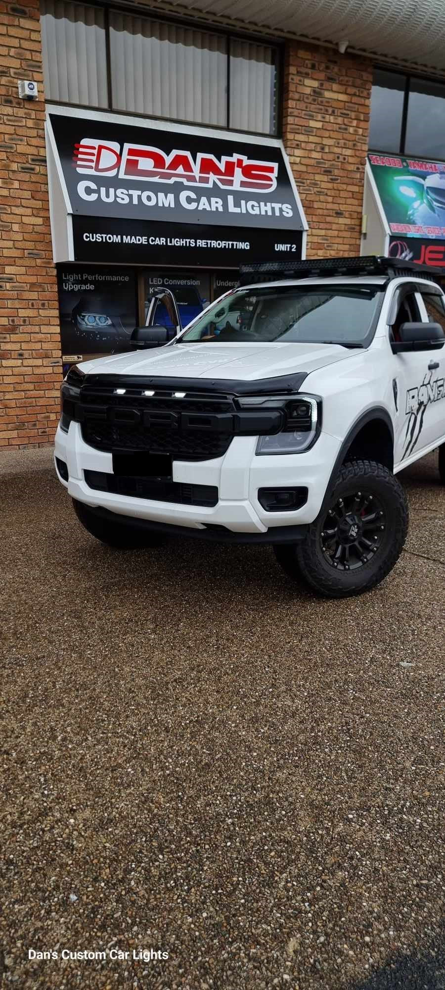 Ford Ranger Next Gen T9 XL XLS 2020 - onwards LED Sequential DRL Black Headlights Raptor Style with Start up mode - Dan's Custom Car Lights 