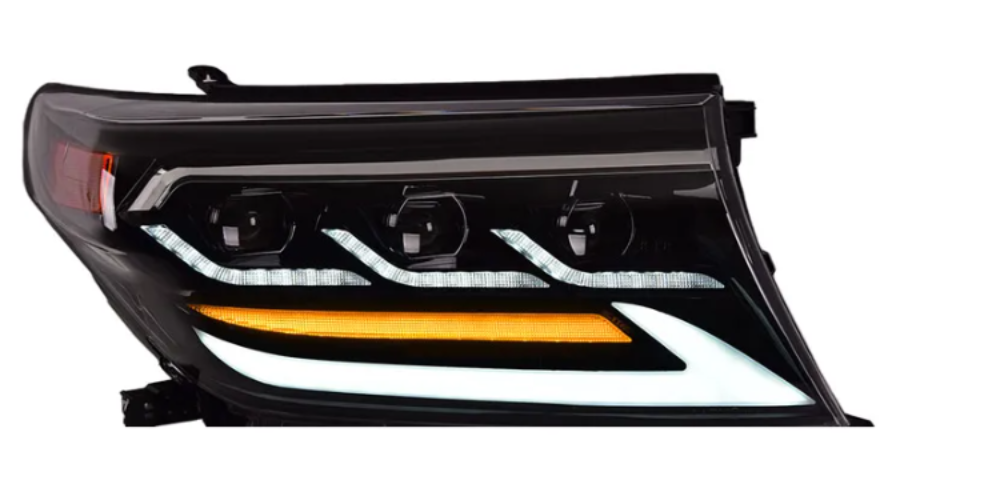 Toyota Landcruiser 200 Series 2007-2015 LC200 FJ200 LED Triple Beam DRL Headlights Separate Sequential Indicator with Start up mode - Dan's Custom Car Lights 