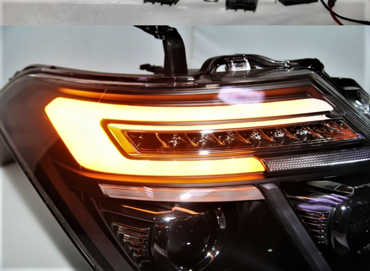 Nissan Patrol 2012-2018 Y62 Projector LED Black Headlights with DRL and Switchback Indicator Blinker - Dan's Custom Car Lights 