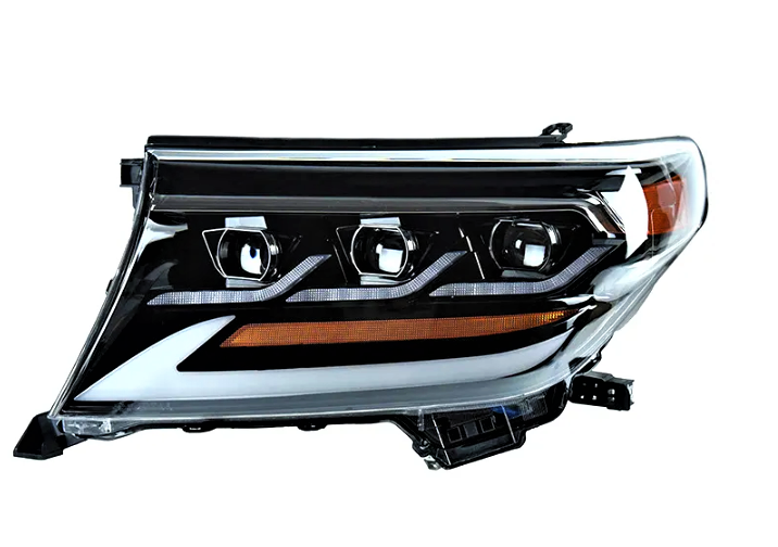Toyota Landcruiser 200 Series 2007-2015 LC200 FJ200 LED Triple Beam DRL Headlights Separate Sequential Indicator with Start up mode - Dan's Custom Car Lights 