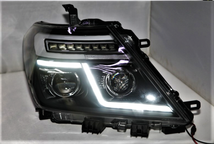 Nissan Patrol 2012-2018 Y62 Projector LED Black Headlights with DRL and Switchback Indicator Blinker - Dan's Custom Car Lights 