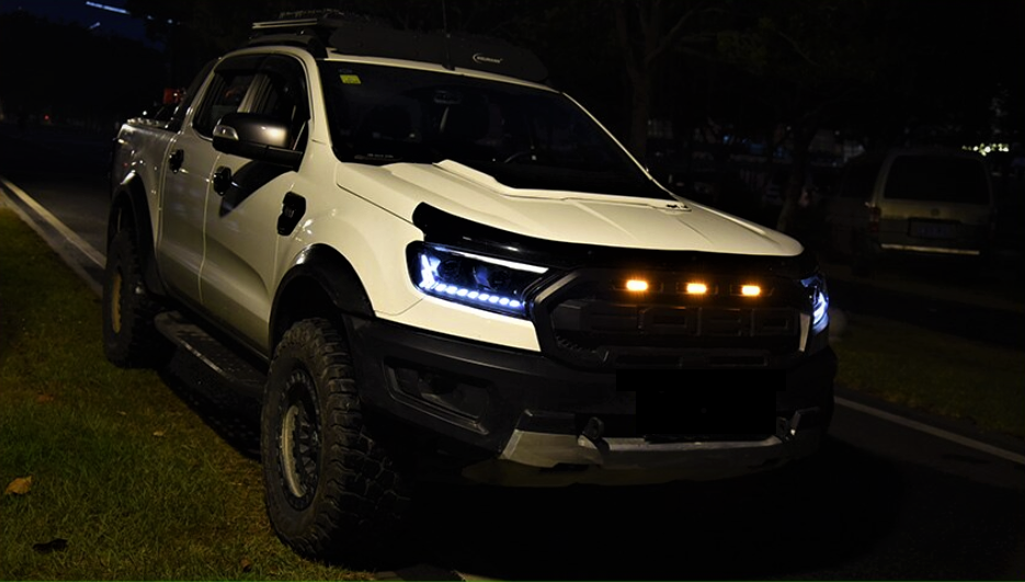 Ford Ranger PX2 PX3 MK2 MK3 2015-2021 Dual LED Projectors Sequential Start up DRL Wildtrak Raptor Audi Style Headlights - Dan's Custom Car Lights 
