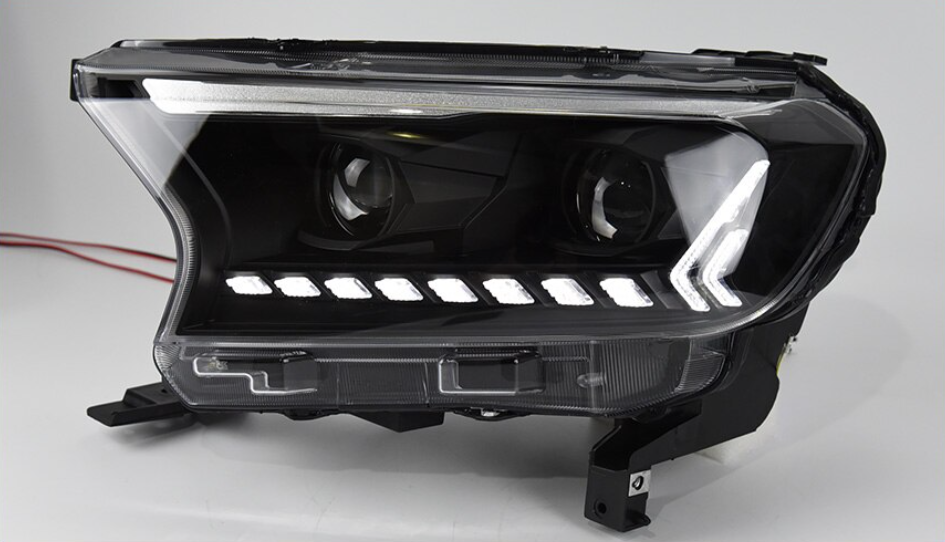 Ford Ranger PX2 PX3 MK2 MK3 2015-2021 Dual LED Projectors Sequential Start up DRL Wildtrak Raptor Audi Style Headlights - Dan's Custom Car Lights 