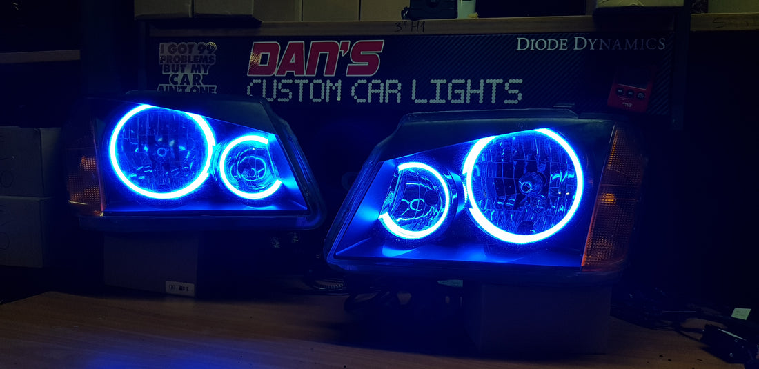 Holden RC Colorado Headlights with Multicolored Halo Rings - Dan's Custom Car Lights 